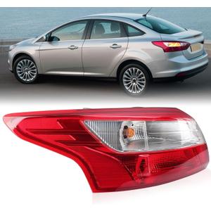 Tail Light Compatible with Ford Focus Sedan 2012 2013 2014 with Bulb Replace FO2818151 (Left Driver Side)