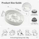 Ceramic Slow Feeder Dog Bowl - Feeding Dish for Fast Eaters - Maze Dog Bowl to Slow Down Eating - Ideal Food Control Dish for Small Breeds - 0.8 Cups (80g) - 6.3 Inch - White