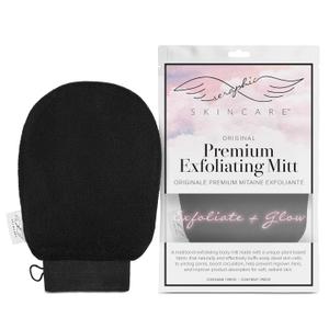 Seraphic Skincare (Original) Premium Exfoliating Mitt for Body (1pc)  100% Vegan Viscose Traditional Body Scrub Glove Kessa Korean Washcloth  Body Exfoliator for Self-Tan Removal & Keratosis Pilaris