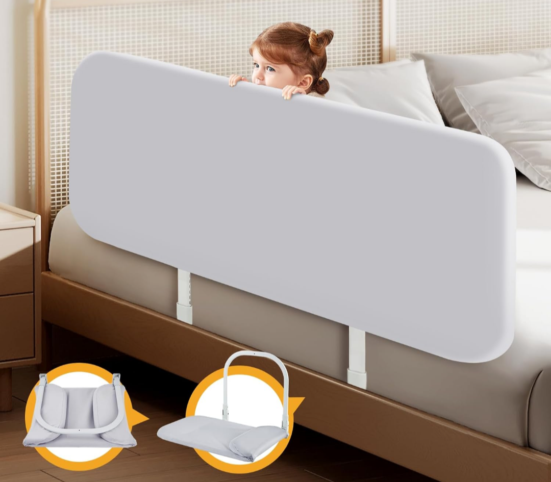 Portable Bed Rails for Toddler: Travel Baby Bed Rail Guards for Crib, Twin, Queen, Full, King Size Beds - Easy to Assemble, Safe Guard Bed Side Rail for Toddlers and Kids, Model Q-608, Size - 150 cm