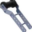 Tongue Mount Roller 4" 5" W Black Rubber Adjustable Keel Roller Bracket Assembly for 2" 3" Wide Trailer Tongue Frame