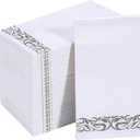 Paper Napkins Guest Towels Disposable Premium Quality 2-ply Dinner Napkins Disposable Soft, Absorbent, Party Napkins Wedding Napkins for Kitchen, Parties, Dinners or Events(White)