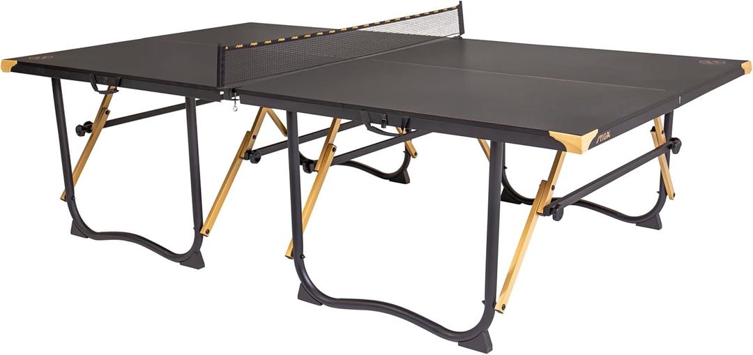 Gold Star & Volt Ping Pong Tables - Easy Assembly - Regulation Size - Foldable Hinged Design Fits Most SUVs - Built-in Wheels & Carry Handles - Sturdy 15mm Top