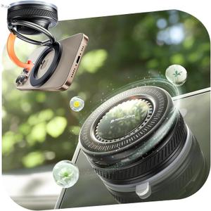 MAGIC JOHN for MagSafe Car Mount - [20 Super Magnets] Magnetic Phone Holders for Your Car, Magnetic Phone Holder Car, HandsFree Cell Phone Holder Mount Accessories for Women Men fit iPhone 17 Pro Max (Black)