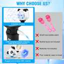 Aooess Bubble Machine for Kids Ages 4-8 Years Old: Light Up Bubble Wand for Parties Outside Toys for Toddlers 3-5 Automatic Bubble Machine Rechargeable Gifts for 3 + Year Old Girl Boy, 11.8 inches x 4.1 inches x 3.2 inches