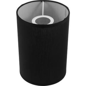PRETYZOOM Black Lamp Shade Drum Cylinder Lamp Shade Natural Linen Lampshade Clip On Light Cover Replacement for Table Lamp Floor Lamp Black