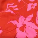 MASCOMODA Womens V Neck Floral Long Sleeve Tops 2025 Summer Casual Loose Puff Sleeve Chiffon Boho Work Blouse Dressy T Shirts, XXL