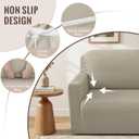 HDCAXKJ Sectional Couch Cover L Shape Stretch Sofa Covers Washable Jacquard Corner Couch Slipcover Non Slip Sectional Slip Cover U Shaped Furniture Protector for Pets Dogs (Light Khaki, X-Large)