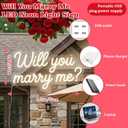 6.6ft Large Metal Heart Arch Stand & Will You Marry Me LED Neon Sign – Proposal Decorations Kit Includes Red Carpet 4000 Rose Petals, 30 Artificial Roses – Marry Me Sign for Engagement, Wedding, Valentine’s Day(Yellow)