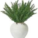12 Pcs Faux Cypress Stems Christmas Artificial Pine Branches Greenery Stems Fake Cedar Christmas Vase Fillers Home Decorations 18 Inch