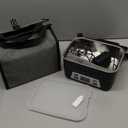 EAST OAK Heated Lunch Box for Men, Electric Lunch Box for Adults, 5.5 Cups Cordless Portable Food Warmer, Rechargeable Self Heating Food Heater with Memory Function, Automatic Keep Warm(Classic Black) (1.3L)