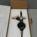 High Flow Helium Tank Regulator With Pressure Gauge (0-3000 PSI) and CGA-580 Helium Tank Valves, Includes Shut-Off Valve For Foil Balloons