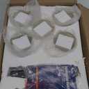 Amico Farmhouse Vanity Light Fixtures, Rustic 5-Light Industrial Painted Wood Lights for Bathroom, Vintage Black Wall Sconces with Bubble Glass Shade