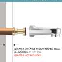 Metal Pull Down Bathtub Spout with Diverter, 5-1/4" Length, Repair Part Tub Spout, Rebuilt with RP33794& RP12307, Chrome