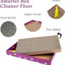 PEEKAB Cat Scratcher Cardboard Wide Scratching Board Reversible Corrugate Cat Scratch Pad with Box Catnip Included Large 3PCS