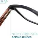 2SeeLife Oversized Blue Light TR-90 Reading Glasses for Men Medium Fit, Sturdy Frame, Spring Hinges, Premium Readers, Matte Black, +2.75