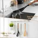 Multifunction Spatula Cooking Spoon Silicone Spatula Spoon with Wood Handle Premium Kitchen Cooking Utensil for Cooking Baking Serving Stirring Scooping Scraping (Black 1-Pack)