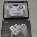 EasySMX X20 Wireless Gaming Controller with RGB Backlit, 2-Stage Hall Effect Stick, 1000Hz Polling Rate, 6-Axis Gyro on Multi-Platform, Mech Buttons- Compatible with PC/Switch/Steam/Android (white)