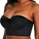 Strapless Bra Shapewear for Women Longline 38DDD Black