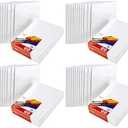 Artlicious Canvases for Painting - Pack of 48, 8 x 10 Inch Blank White Canvas Boards - 100% Cotton Art Panels for Oil, Acrylic & Watercolor Paint (8"x10")
