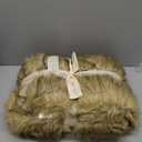 Battilo Golden Faux Fur Throw Blanket for Couch, 50"x60", Thick Heavy Warm | Luxury Soft Cozy Plush Elegant Furry Fluffy Faux Fur Blanket for Bed, Sofa, Chair, Living Room, Fall Throw, Home Decor