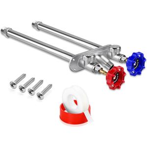 Boltigen 10inch Anti-Siphon Frost Free Hot and Cold Sillcock Valve, Chromed Brass Freeze Proof Outdoor Water Wall Hydrant Faucet, 1/2" NPT X 3/4’’ GHT Hose Bib Frost Free Outside Spigot (10inch)