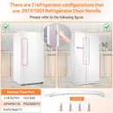 Upgraded Frigidaire Kenmore Refrigerator Handle Replacement - White Freezer Refrigerator Door Handle