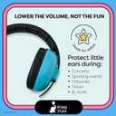 Baby Headphones for Noise Protection - 1 Count Blue Over-Ear - Adjustable Headband & Padded Earcups - Infant Noise Blocking Earmuffs & Toddler Ear Muffs 0-24 Months