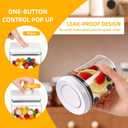 6 Pcs POP Container Set, Airtight Food Storage with Lids, Push Button Seal BPA-Free Set for Pantry, 0.65QT/0.7QT/1.8QT/2.4QT for Bulk Dry Food, Cereal, Flour, Sugar, RV Kitchen Storage
