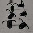 HOMOKUS 6 PCS Mug Holder with 12 Mug Hooks, Under Cabinet Hooks, for Mugs and Coffee Cups, Color: Black