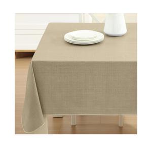 Tablecloth, Heavyweight 4 Gauge, 60 x 84 Inch Rectangle, Sand Indoor Outdoor Waterproof Wipe Clean Table Cover