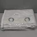 MIULEE 100% Blackout Linen Textured Curtains for Bedroom Solid Thermal Insulated Ivory Grommet Room Darkening Curtains & Drapes Luxury Decor for Living Room Nursery 52 x 84 Inch (2 Panels)