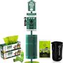 ALAGPRO NEW 2026 Dog Waste Station Outdoor Pet Waste Station with Hand Sanitizer Bottle, Commercial Dog Poop Station with Free 400 Roll, 200 Pull Waste Bags & 50 Can Liners for Backyard, Park & HOA's, Green
