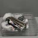 Betoveren 3 Tier Utility Rolling Cart with Wheels Multifunctional Storage Cart Clear Movable Storage Organizer with Handle and Hooks for Home Kitchen Office Bathroom Organization Transparent