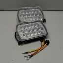 Partsam 2PCS Rectangle H6054 LED Headlights 5x7 7x6 Headlamp Hi/Low Sealed Beam H4 9003 Plug 6054 H5054 Compatible with S10 Blazer Express Van/Wrangler YJ XJ Cherokee Truck Van