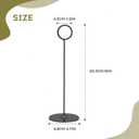 Urban Deco 16 Pieces Table Card Holder 8 inches Table Number Holders Place Steel Card Holders for Photos, Food Signs, Memo Notes, Weddings, Restaurants, Birthdays (Black)