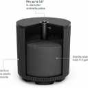 Umbrella Table with Hole, Umbrella Stand Table, Black