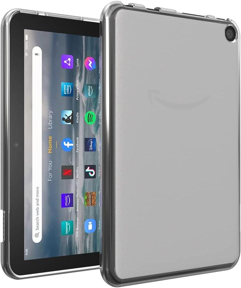 Case for Amazon Fire 7 Tablet (Only Compatible with 12th Generation, 2022 Release), Puxicu Slim Design Flexible Matte TPU Protective Cover for Fire 7, Transparent (Clear)