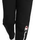 Champion Women's Joggers, Powerblend, Fleece Joggers, Comfortable Pants for Women, 29" (3X, Black Script)