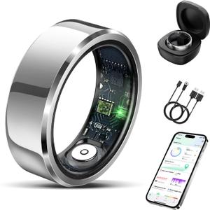 Delcast Smart Ring for Women Men-Wearable Fitness Tracker with Sleep Tracking Heart Rate Healthy Monitor Ring Activity Monitoring Steps Calories (9)