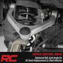 Rough Country Forged Aluminum Upper Control Arms for Toyota Tacoma (2024-2025) with 3.5" Lift, 2-Pack, Silver
