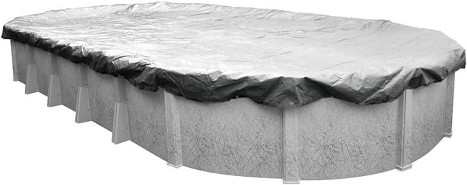 Pool Mate 351840-4PM Winter Pool Cover, Heavy-Duty Blue, 22 x 44 ft Above Ground Pools