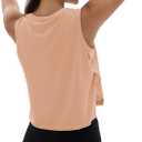 MAGCOMSEN Tank Tops for Women Crop Workout Sleeveless Tank Loose Fit Gym Yoga Muscle Top with Side Slits (XXL)
