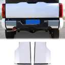 Car Rear Bumper Protector Guard Cover Compatible with Toyota Tundra 2022-2026, Pickup Rear Side Bumper Corner Guard Edge Protection Anti-Collision Corners Patch Trim Covers ABS Exterior Accessories (White Bright)