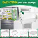 DA97-17255A Refrigerator Door Bin, Replace DA63-08688A Refrigerator Door Shelf Right, for samsung Door Bin RF265BEAESR, RF265BEAESG, RF262BEAESR (See Figure 6), 2 Pack, with 2 Soda Can Organizer