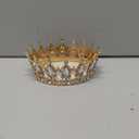 Highergo 8 Pcs Queen Crown Cake Topper Gold Rhinestone Crystal Tiara Birthday Cake Decoration for Women Princess Queen Wedding Party Photo Props