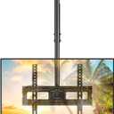 PERLESMITH Ceiling TV Mount for 26-65 inch Flat Screen Displays, Max VESA 400x400mm, Hanging Adjustable Ceiling TV Bracket Fits Most LCD LED OLED 4K TVs, Pole Ceiling Mount Holds up to 110lbs, PSCM2