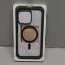 Miracase Magnetic for iPhone 14 Pro Max Case 6.7 Inch, (Compatible with MagSafe) Upgrade FullBody Clear Phone Bumper Case with Builtin 9H Tempered Glass Screen Protector, Magnetic Acacia Green