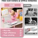 Electric Yarn Winder, 2026 Upgrade High-Speed Automatic Yarn Ball Winder with 3 Adjustable Gears, 4-10oz Large Capacity Yarn Spinner for Knitting & Crocheting, Pink Gift for Craft Lovers