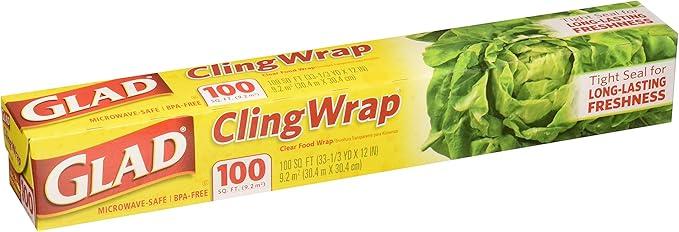 Glad Plastic Cling Wrap100 Sq. Ft. Roll 2-Pack (200 Sf Total)